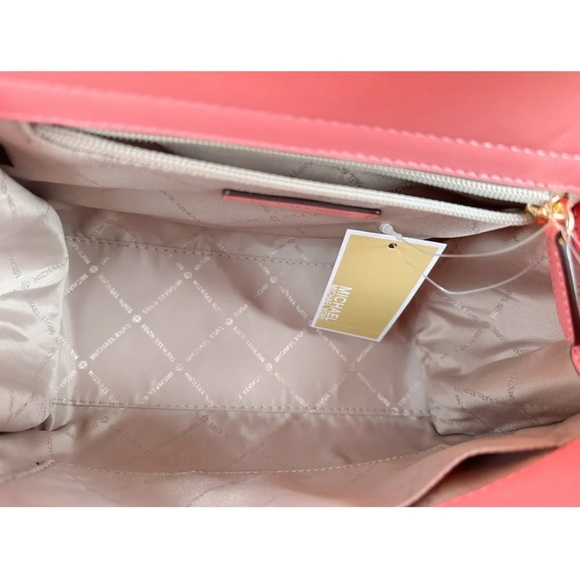 Michael Kors Pink Leather Satchel Crossbody - Picture 3 of 5